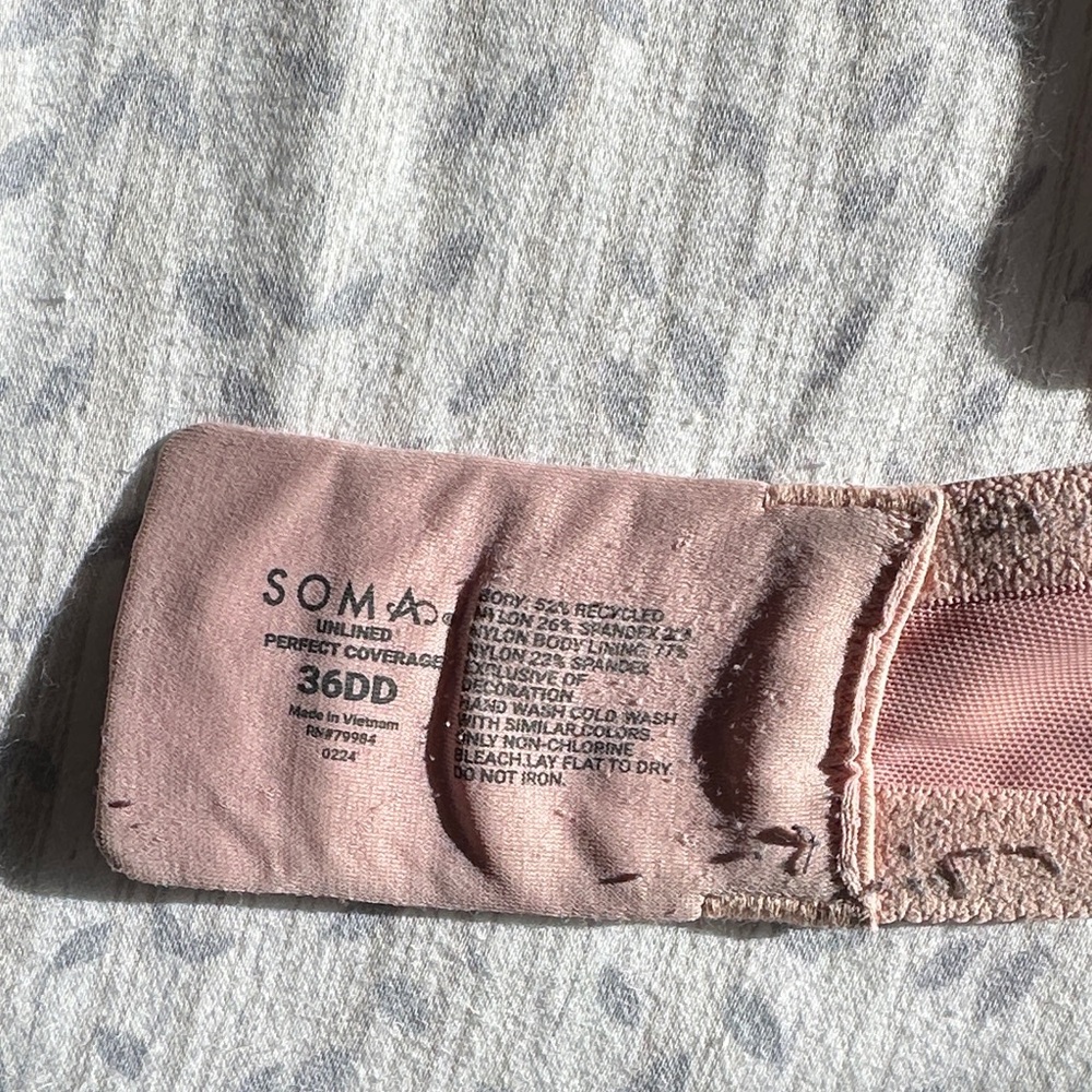 Soma Lace Bra Set - Pink and Tan - Picture 2 of 5